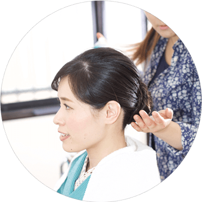 京都レンタル着物じゅぱん ヘアセットイメージ写真